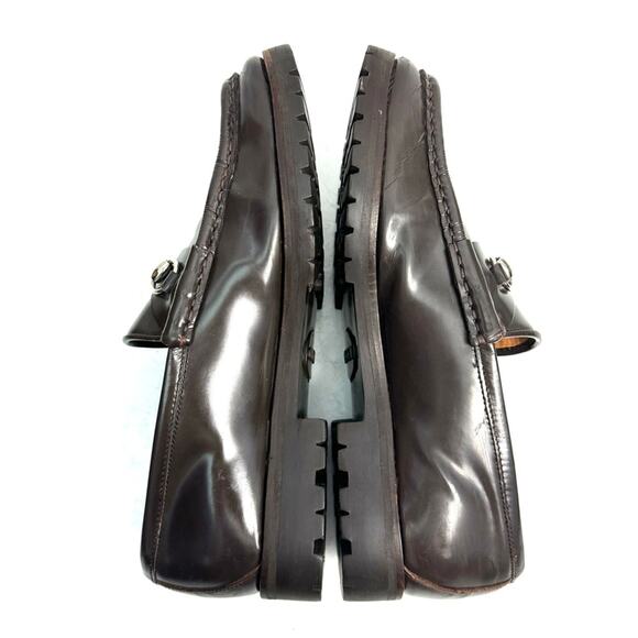 Gucci Authentic Brown Horsebit Patent Leather Loafers Shoes Flats Size 7 - Picture 8 of 10